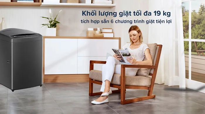 Tích hợp sẵn 6 chương trình giặt đa dạng